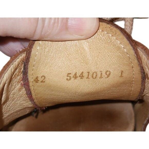 Finn Comfort Women's Sz 42 US 11.5 Tan Leather Fisherman Lace-Up Sandals Shoes - Picture 7 of 8